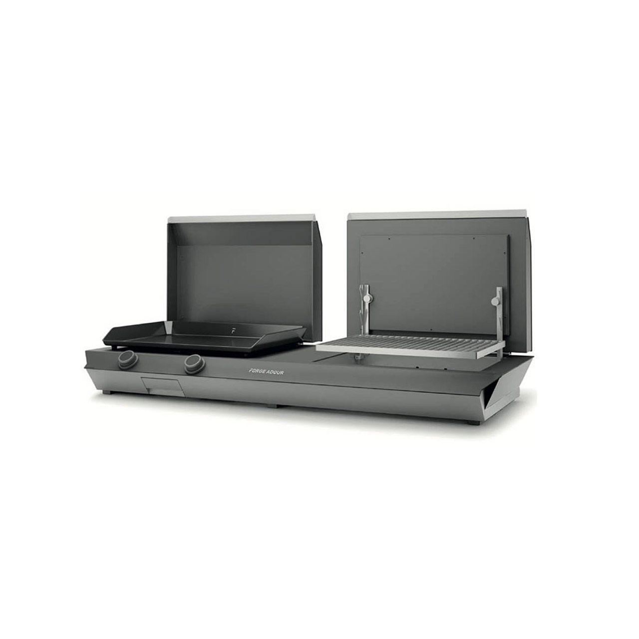 COMBI-PLANXA-I-GRAELLA-MARC-ACER-NEGRE-I-GRIS-CLAR combi planxa i graella marc acer negre i gris clar